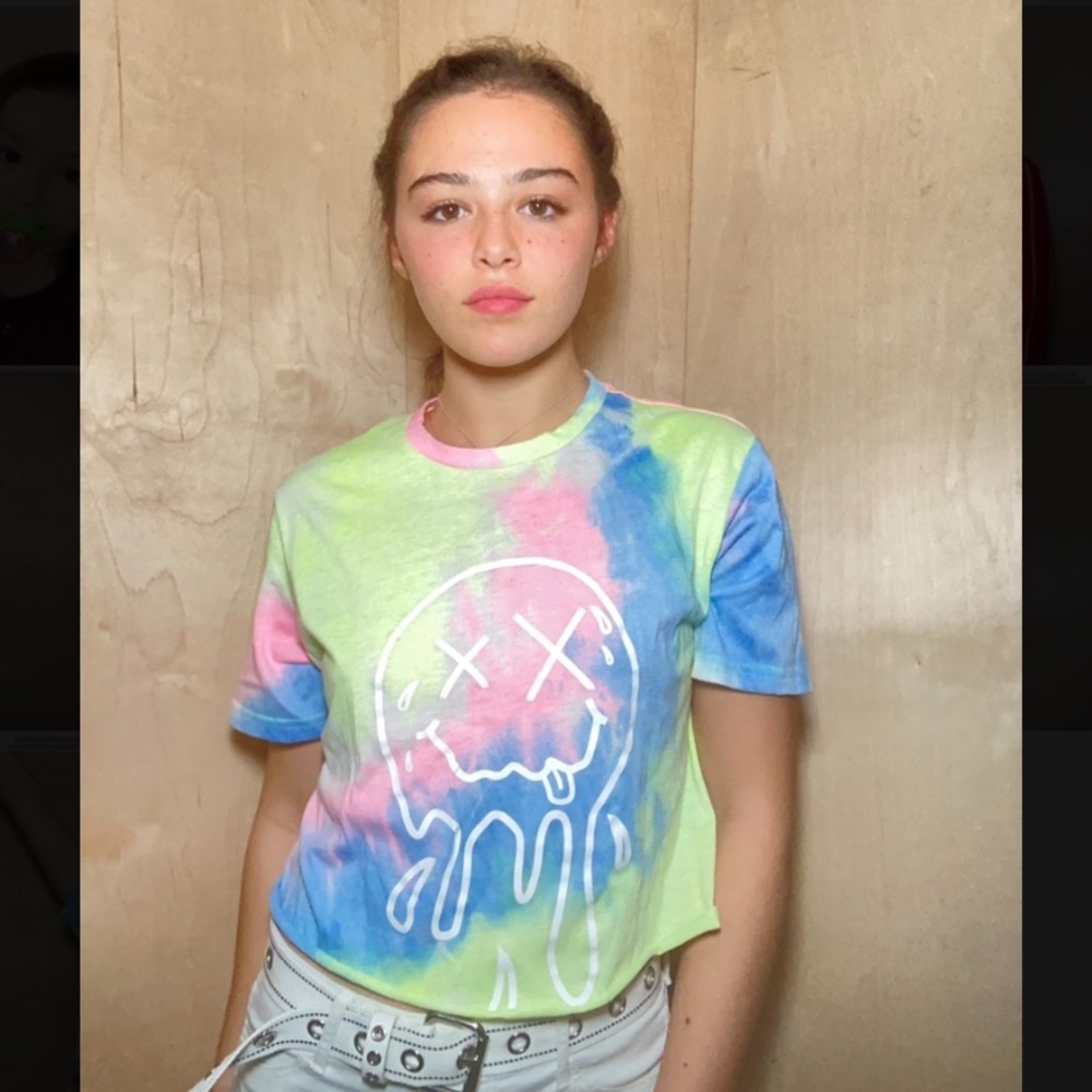SHEIN Pastel Tie Dye Short Sleeve Tee